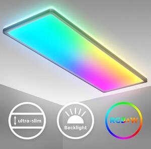 B.K.Licht I Lampada da soffitto LED RGB I Pannello LED ultra piatto I cambio colore I Lampada da soffitto RGBW dimmerabile I illuminazione indiretta I telecomando I Nero