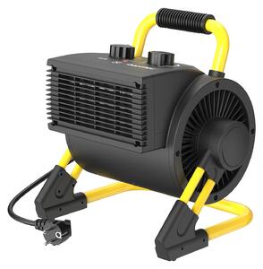 Stufa ventilata in Vetroceramica da 2000 W - Portatile - Inclinabile fino a 90 gradi - Colore nero