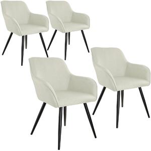 TecTake GmbH 404675 4x sedie marilyn effetto lino