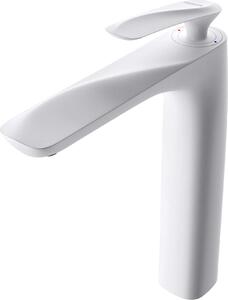 Doporro Rubinetto Bagno Miscelatore per Lavabo Caldo e Freddo Regolabile Miscelatore Monocomando 28cm WAM-7201 Bianco
