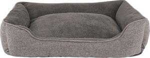 Divano per cani lionto, letto moderno per cani con fondo antiscivolo, sfoderabile e interno in peluche, 110x80 cm, grigio