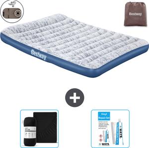 Materasso gonfiabile Bestway - 2 persone - 152 x 203 x 30 cm - Blu - Accessori inclusi