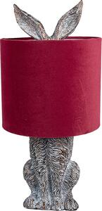 Clayre & Eef Lampada da tavolo Rabbit Ø 20x43 cm Marrone Rosso Poliresina