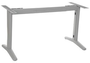 Struttura in metallo per scrivania o tavolo (STT), lunghezza regolabile, gambe regolabili, altezza 72,5 cm, grigio