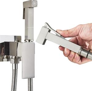 Rubinetto per bidet Ari Classic in ottone spazzolato inox con aeratore, valvola in Vetroceramica