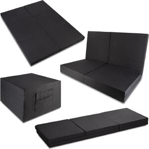 CloudComfort Basic materasso pieghevole matrimoniale per ospiti 140 x 195 cm utilizzabile come letto singolo, letto matrimoniale e seduta