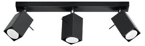 Lampada da soffitto MERIDA 3 nero 3xGU10 10W acciaio 16x6x45cm Sollux Lighting