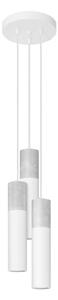 Lampada a sospensione BORGIO 3P bianco 3xGU10 10W acciaio/cemento 110x20x20cm Sollux Lighting