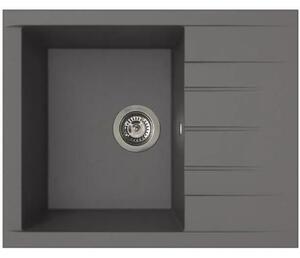 Lavabo - Resina SMC - Grigio cemento - Da incasso - STRADOUR - Cube 1C XS - 62 x 50 cm
