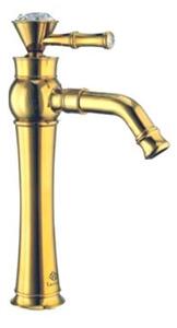Miscelatore per lavabo KRAN in stile retrò CROMO ORO CLARINE Lauferi