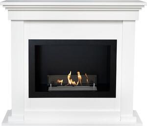 Caminetto a etanolo Xaralyn - Flex BRI-HLW - legno bianco - riscaldamento 1,5 kW - caminetto da incasso incluso - caminetto decorativo