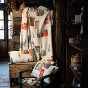 Plaid T&Linus Happy Cottage in 100% Cotone con Frange 135x170 cm - Tessitura Toscana