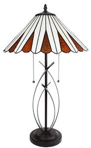 Clayre & Eef Lampada da tavolo Tiffany Ø 41x69 cm Vetro beige marrone