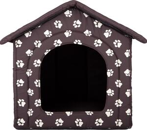 Cuscino per cani Cuccia per cani Letto per animali domestici Letto per gatti - Standard - 70 x 63 x 60 cm [Misura: R5] - Marrone con zampe