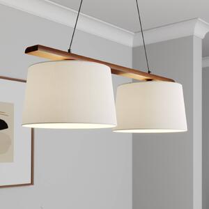 Lamkur Lampada a sospensione Sweden, 2 luci, rovere noce