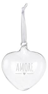 Decorazione a forma di Cuore in Vetro Amore ø8 cm