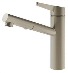Gessi Thalium Collection Miscelatore monocomando con doccetta estraibile 60536 149 finitura Finox