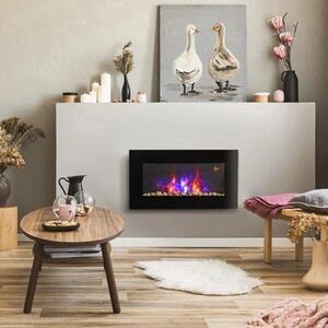 Camino elettrico da parete, 1000W/2000W – Decorazione di fiamme realistica