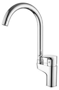 Miscelatore da cucina cromato con leva superiore, modello Casa CR-1202-CS, marca Aquanello