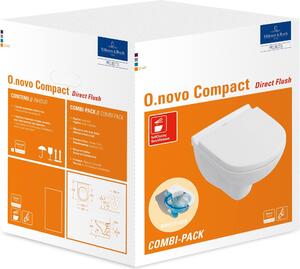 Combi-Pack O.NOVO incl. WC sospeso DirectFlush profondo e WC-Si bianco