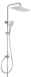 JOHO 304 Colonna Doccia senza Miscelatore in Acciaio Inox 304 Cromato Set Doccia a Pioggia con Soffione e Doccetta a Mano 35×25cm