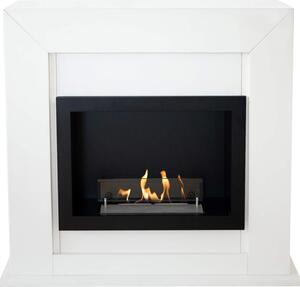 Caminetto a etanolo Xaralyn - Adra BRI-MDW - legno bianco - riscaldamento 1,5 KW - caminetto da incasso - caminetto decorativo