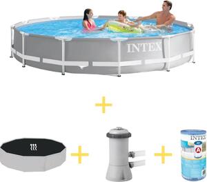 Piscina Intex Prism Frame - 366 x 76 cm - Inclusa vela solare, pompa filtro e filtro