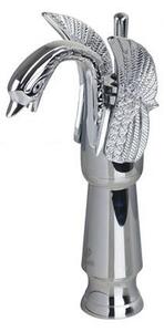 KRAN rubinetto lavabo swan retro argento cromo