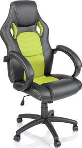 TRESKO Racing sedia direzionale sedia da ufficio sedia girevole sedia sportiva sedia da ufficio sedia da scrivania nero/verde chiaro
