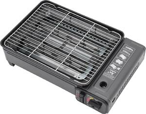 Barbecue a gas portatile, materiale resistente, controllo della temperatura regolabile, nero