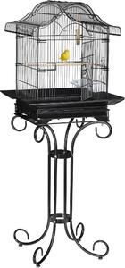 Gabbia per uccelli con supporto, nero RD30975