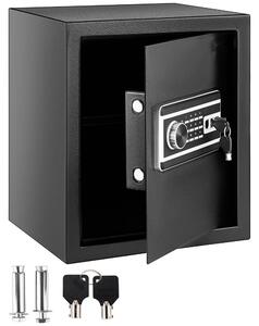 "Cassaforte di sicurezza per hotel e uffici - cassaforte da 1,7 piedi cubi, cassaforte per mobili con capacità di carico di 10 kg - cassaforte a muro nera, antipolvere - chiave digitale con codice a impronta digitale - 4 sistemi di chiusura"