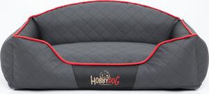 Cuscino per cani Cesto per cani Divano per cani domestici Lavabile - Elite - 65 x 50 x 24 cm [misura: L] - Grigio con nero