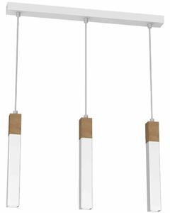 Solo Sawn White / Patinated Wood luce a sospensione 3X Mini Gu10 luce a soffitto lampada a soffitto luce a sospensione