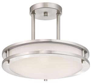Plafoniera LED dimmerabile Lauderdale 30 cm nichel spazzolato