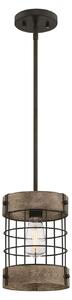 Lampada a sospensione Langston in bronzo / pino per 1 sorgente luminosa