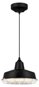 Lampada a sospensione LED nera Academy con gabbia rimovibile