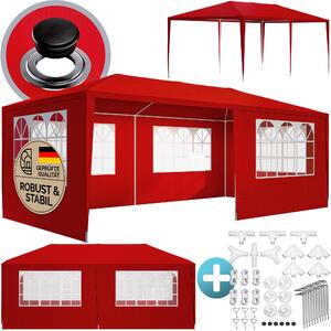 Casaria Gazebo da Giardino 3x6m Protezione UV 18m² Idrorepellente 6 Pareti Tenda Feste Padiglione Tendone Giardino