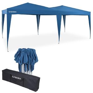 Deuba Gazebo Capri 3x6m Pop-Up Blu Idrorepellente con Borsa Protezione UV Padiglione Pieghevole Tendone Festa
