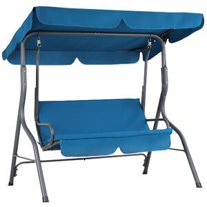 Casaria Dondolo Altalena da Giardino Hollywood 140x112x150cm 2 posti con Tettuccio Parasole Imbottito per Esterno