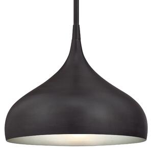 Lampada a sospensione Rudi Gun Metal / Silver con 1 sorgente luminosa