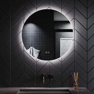 kleankin Specchio Bagno con Luce LED Rotondo 80cm, 3 Colori