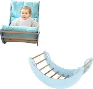Arco di arrampicata in legno "Moon" | Triangolo di arrampicata per bambini | Giocattoli Montessori | Parco giochi Rockerboard
