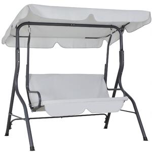 Casaria Dondolo Altalena da Giardino Hollywood 140x112x150cm 2 posti con Tettuccio Parasole Imbottito per Esterno