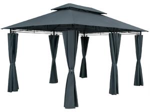 Casaria Gazebo Topas Padiglione 3x4m in Metallo Resistente Idrorepellente con Pannelli Laterali Tendone da Giardino Feste