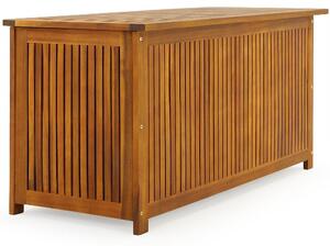 CASARIA® Baule da Giardino in legno 115x50x59cm 205L Carico Max. Coperchio 160KG Contenitore Salvaspazio Fodera Interna
