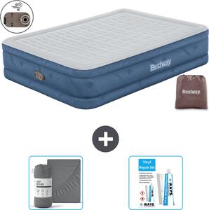Materasso gonfiabile Bestway - 2 persone - 152 x 203 x 46 cm - Grigio - Accessori inclusi