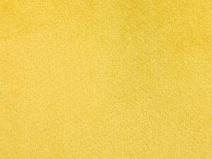 Set di 2 cuscini di velluto di colore giallo con pompon 45 x 45 elegante stile retrò camera da letto soggiorno Beliani