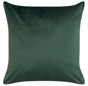 Set di 2 cuscini decorativi in velluto color verde e oro stampa foglie 45x45 cm glamour decor accessori Beliani