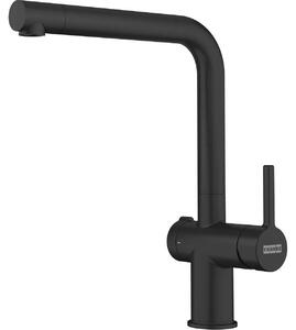 FRANKE ACTIVE L TWIST rubinetto in NERO-MATT con bocca fissa / Rubinetto da cucina / Miscelatore monocomando